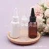 Botella transparente de 35 ml con tapón de punta, botella de tapón de punta para arte con arena, botella de tapón de punta para aceites esenciales, botella de tapón de punta para aceites, botella de tapón de punta para agua