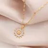 Nuevo Collar de Girasol 2026 para Mujer, Colgante de Circonita de Lujo Ligero, Cadena para Clavícula con Diseño de Nicho, Regalo para Novia
