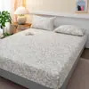 Conjunto de Lençol de Baixo com Elástico em Gaze Dupla de Três Peças, Toque de Algodão Puro, Protetor de Colchão para Todas as Estações, Cobre-Cama de Cobertura Total, Peça Única, Grau Materno e Infantil