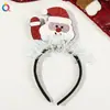 Faixa de Cabeça de Natal Transfronteiriça Qiyue Faixa de Cabeça com Galhos de Rena Decorações de Natal Fivela Plástica para Cabeça de Crianças Decoração de Festa