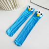Verano nuevo calcetines de ojos grandes para niños rectos sin talón talla niños color brillante lindos calcetines de tubo fabricantes lote