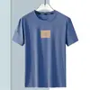Nova Camiseta Masculina de Manga Curta de Seda Gelada do Fabricante Original, Estilosa e de Caimento Solto para Adolescentes, Camiseta de Tamanho Grande, Estilo Versátil