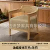 Sillón individual para salas de estar pequeñas, juego de mesa y sillas de ocio para balcón, silla para dormitorio de hotel y casa de huéspedes, estilo madera natural