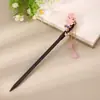 Grampo de Cabelo de Garça Voadora Estilo Antigo Grampo de Cabelo de Ébano Sintético Acessórios Hanfu Novo Estilo Chinês Grampo de Cabelo Cheongsam Joias Atacado para Mulheres