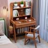 Escritorio Pequeño para Apartamento Librero Integrado Escritorio de Escritura para Dormitorio Mesita de Noche Escritorio Sencillo para Oficina en Casa Madera Maciza Escuela para Niños