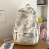 Mochila Tie-Dye de Nicho Estilo Americano para Meninas do Ensino Fundamental e Estudantes Universitárias, Mochila Simples, Versátil, Bonita, Casual, Mochila Pequena