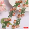 En stock, encaje bordado soluble en agua de 5 cm de ancho para accesorio de prenda, ribete de encaje color tulipán para bolsos, encaje estilo coreano