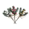 Accesorios Navideños Transfronterizos Ramas de Pino Bayas Guirnalda Navideña Materiales de Decoración Ramas de Pino Piñas Frutos Rojos Flores Artificiales