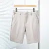 Pantalones Casuales, Shorts de Seda Helada de Verano, Pantalones de Vestir Anti-Arrugas para Hombre, Shorts Rectos Frescos y Transpirables de Alta Elasticidad en Cuatro Direcciones