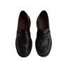 Mocasines de piel suave para mujer, nueva colección otoño 2026, zapatos de tacón grueso de un solo color, estilo británico, zapatos sin cordones de suela gruesa, adecuados para uniformes JK, zapatos pequeños de piel