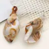 Colgantes de acrílico beige con forma de concha y caracola, ideales para manualidades. Accesorios para pulseras y collares.