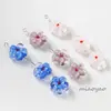 Cuentas de vidrio soplado de flor de durazno de 14 mm estilo ins, materiales para joyería hecha a mano DIY para aretes, collares y pulseras