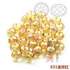 Brillante colorido chapado de alta temperatura color cristal vidrio 48 facetas cuenta plana cuenta rueda accesorios de joyería DIY