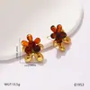 Brincos de Aço Inoxidável Maillard Transfronteiriços para Mulheres, Versáteis para o Dia a Dia, Luxo Leve, Nicho de Alto Padrão, Brincos Simples de Aço Titânio para Outono e Inverno