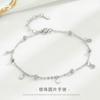 Pulsera de plata de ley S925 con cuentas espaciadoras, elegante y sencilla, con personalidad de alta gama. Pulsera de cuentas de plata para mujer.