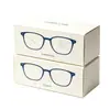 Caja con doble inserto para gafas Caja de cartulina blanca Impresión a color personalizada Caja de embalaje rectangular personalizada lotes pequeños