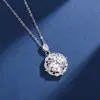 Luz Colgante Huevo de Paloma de Diamante Grande de 5 Quilates Chapada en Plata para Transmisión en Vivo de Tiktok Joyería de Lujo Simulada de Moissanita para Mujer Venta al por Mayor