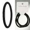 Elástico Preto Altamente Elástico e Durável Que Não Danifica o Cabelo, Novo Acessório Básico de Rabo de Cavalo para Mulheres, Elástico com Padrão Diagonal