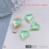 Joyería de uñas proteína moca corazón torcido diamante Super Flash fondo puntiagudo Diamante Cristal Diamante Color mágico macaron melocotón torcido corazón uña Diamante