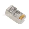 Excelente seis tipos de Conector Crystal Head Cinco tipos de cable de red Conector Crystal Head Gigabit blindado RJ45 Conector Crystal Head perforación 56