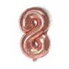 Globo digital grande de aluminio de 40 pulgadas 90 cm versión EE. UU. dorado plateado oro rosa globo de papel de aluminio helio venta al por mayor