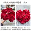 2023 Flor de simulación roja china para techo de boda fabricantes flor de simulación roja vino fondo de camino de boda flores artificiales al por mayor