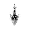 Collar de acero de titanio con colgante de flecha y runa triangular vikinga, estilo hip hop, estilo callejero, para hombre, venta directa transfronteriza