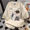 Versión Coreana Camiseta de Manga Corta para Hombre y Mujer 2025 Verano para el Trabajo, Diseño de Nicho, Cuello Redondo, Corte Holgado, Top Versátil para Pareja, Ins