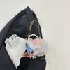 Bolso bandolera informal, elegante y bonito, pequeño y cuadrado, para niña pequeña, con encaje, 2024
