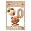 Ins vintage caramelo de crema película de aluminio digital traje de cumpleaños animal de dibujos animados combinación tarjeta trasera globo individual al por mayor