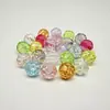 Atacado Acrílico Transparente Futebol Colorido Contas da Terra Contas de Cristal DIY Corrente de Celular Pulseira Acessórios de Joias Contas