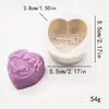 Molde de Silicona para Pastel Mousse de Rosa con Forma de Corazón Herramienta para Voltear Azúcar de Chocolate Molde para Jabón de Repostería Aromaterapia