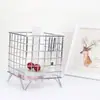 Cesta de Armazenamento de Ferro Estilo Nórdico Personalizada Suporte de Armazenamento de Metal para Mesa de Trabalho Cesta de Armazenamento de Cosméticos Fabricante Atacado