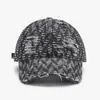 Gorra de Béisbol de Mezclilla Rasgada Estilo Americano para Hombres y Mujeres, Estilo Urbano, Versátil, Circunferencia de Cabeza Grande, Protección Solar, Gorra para Salidas Casuales