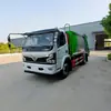 Camión compactador de basura Dongfeng de 9 toneladas, hidráulico controlado electrónicamente por PLC, compactador y transportador de residuos de calles de área residencial