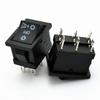 Interruptor de Barco Negro KCD1 Interruptor Basculante de Seis Pines Tres Velocidades Transferencia Especial Electrodomésticos Interruptor