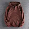 Moda Casual Estilo Americano Gola Meio Aberta Jovem Jaqueta de Outono para Jovens Moletom Pulôver de Algodão Grosso para Primavera e Outono Masculino Tendência