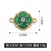 Pingentes de trevo de quatro folhas cravejados de diamantes e com efeito de gota de óleo, adequados para pedidos mistos, vendas transfronteiriças, acessórios DIY para pulseiras, colares e joias, direto do fabricante