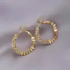 Novos Brincos Argola Grandes Dourados com Prata Quebrada Estilo Popular 2025 para Mulheres, Luxo Acessível e Brincos de Alta Qualidade, Argolas Lisas Únicas