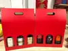 Caixa de Embalagem para Vinho Tinto Spot Caixa Colorida de Papelão Ondulado para Cerveja Caixa de Vinho Única e Dupla em Couro Sintético Bolsa Universal para 6 Garrafas