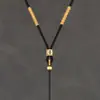 Cordón de Colgante Tejido a Mano con Diseño de Moneda Hueca, Cordón de Collar para Hombres y Mujeres, Cordón para Colgante, Cordón de Accesorio para Colgantes de Oro y Jade