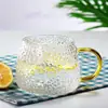 Taza de Jugo de Leche con Asa, Taza de Té de Vidrio de una Sola Capa con Asa, Vaso de Vidrio, Vaso de Agua, Vaso de Agua Transparente con Asa para Bebidas de Té Mini