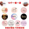 Ímã de Geladeira de Vidro com Slogan Inspirador em Inglês Redondo Texto de Energia Positiva Decoração de Casa Adesivo Magnético de Geladeira Lembrança