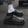 Sapatos Masculinos Retrô Estilo Old Money, Novos de Verão com Solado Grosso Aumentadores de Altura Versáteis Casuais Versão Coreana Slip-On Tênis Birkenstock para Homens