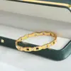 Mili Ins Design Nicho Francês Estilo Simples Cravejado com Zircônia Brilhante Titânio Banhado a Ouro 18K Real Pulseira Joias Femininas