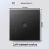 Hong Kong y Macao Enchufe USB Británico 13A con Enchufe de Carga Rápida Tipo-C Interruptor de Luz Estándar Británico Panel de Plástico Negro