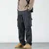 Pantalones cargo de camuflaje verde militar multibolsillos de alta calle americana para hombre, marca de moda Otoño 2026, holgados, pierna ancha, retro, rectos, casuales
