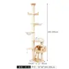 Árvore de Gato Luxuosa com Colunas Altíssimas, Plataforma de Observação Multicamadas, Cápsula Espacial Transparente, Estrutura de Escalada para Gatos que Economiza Espaço