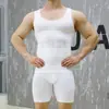Corsé moldeador sin costuras transfronterizo para hombre, control de abdomen, modelado de pecho, adelgazamiento corporal, camiseta de tirantes base para fitness DB01