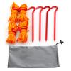 Set de cuerda de viento reflectante para camping al aire libre, estaca para suelo, cuerda de tracción para toldo de tienda, resistente al viento, fijo, aleación de aluminio, hebilla de doble ojo
